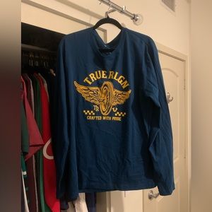 Men’s XL Blue True Religion Long-Sleeve Shirt